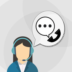 Call center design. Communication icon. flat illustration, vecto