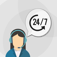 Call center design. Communication icon. flat illustration, vecto