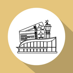 Obraz premium Airport design. travel icon. flat illustration, vector graphic