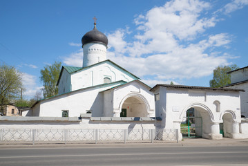 Fototapeta na wymiar The ancient Church of saints Cosmas and Damian. Pskov, Russia