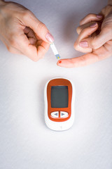 Testing High Blood Sugar With Glucometer, Blood glucose meter