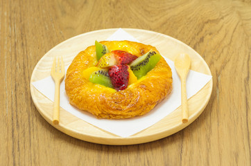 Cheesecake with Fruits.