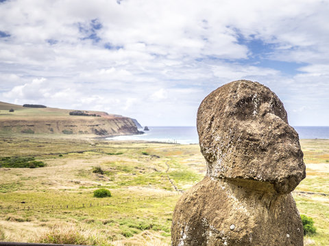The old moai in Easter Island