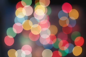 Colorful bokeh of soft light abstract background