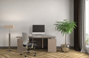 Office interior. 3D illustration