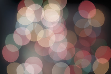 Colorful bokeh of soft light abstract background