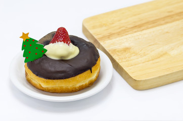 Chocolate Donut with Berries.