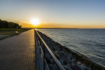 Fototapeta premium Sunset over the promenade.