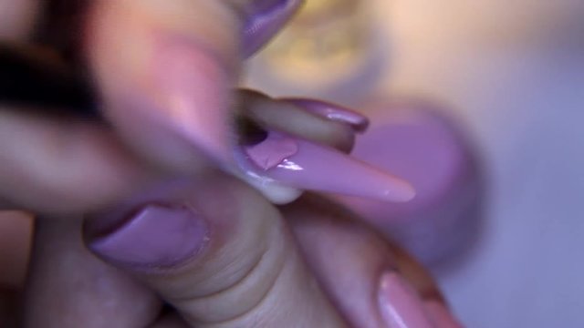 Studio beauty, nails manicure, close up shot