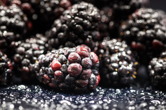 Blackberry, fruit, close-up, macro.