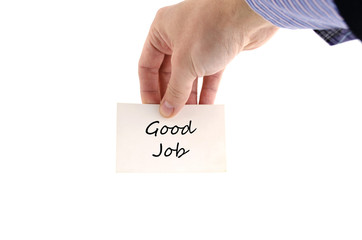 Good job text concept