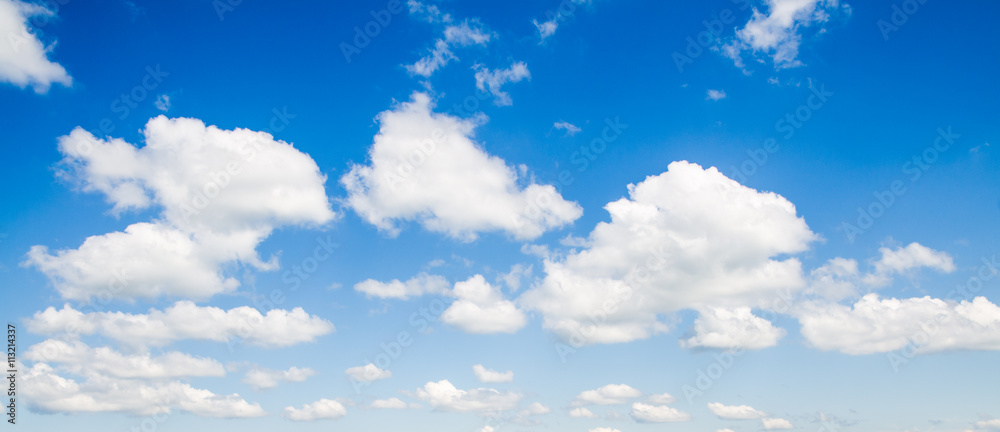 Wall mural blue sky with cloud closeup