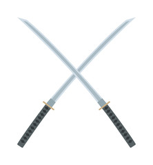 Crossed swords icon vector illustration