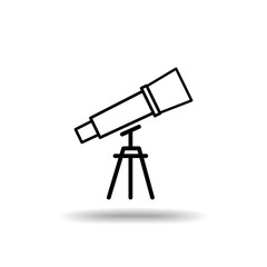Telescope flat icon isolate on white background vector illustration eps 10