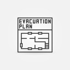 Evacuation plan icon