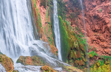 Beautiful waterfall in Ouzoud, Azilal, Morocco. Grand Atlas