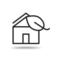 House flat icon isolate on white background vector illustration eps 10