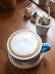 cappuccino coffee on table