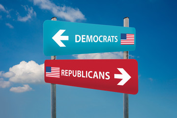 democrat and republican concepts in american election