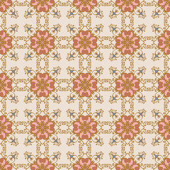 Seamless floral pattern in vintage style.