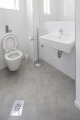 small but elegant half bathroom