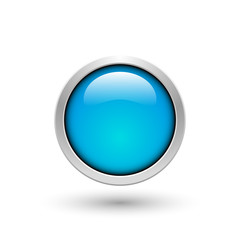Round blue web button