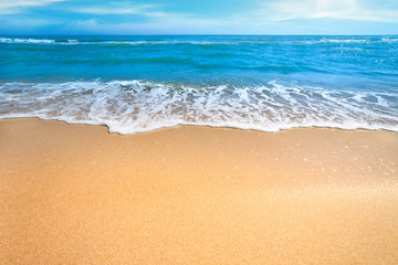 Fototapeta na wymiar Sea concept background - beautiful empty Beach