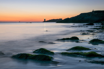 Fototapeta premium Leuchtturm - Pointe de Kermorvan, Bretagne