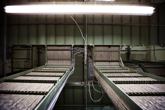View of two production lines in factory