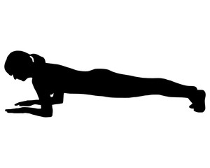 Silhouette einer Frau beim Training
