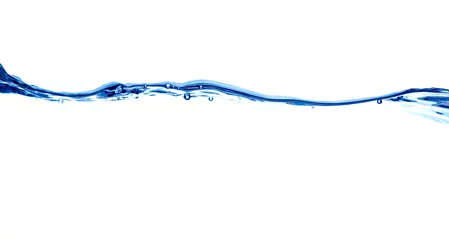 Papier Peint photo Lavable Eau eau bleue vague liquide splash bulle boisson