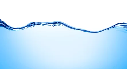 Poster blauwe watergolf vloeistof plons bubbeldrank © Lumos sp
