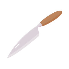 Kitchen knife icon, cartoon style