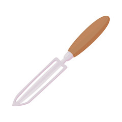 Potato peeler icon in cartoon style