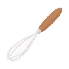 Kitchen whisk or beater icon, cartoon style