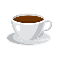 Cup of coffee icon, cartoon style