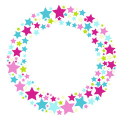 abstract colorful star circle background vector illustration