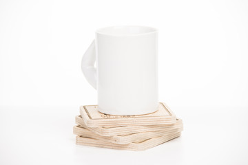 cup on a  stand on a white background