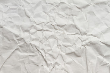 White crumpled paper texture sheet of paper.