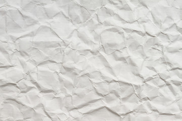 White crumpled paper texture sheet of paper.