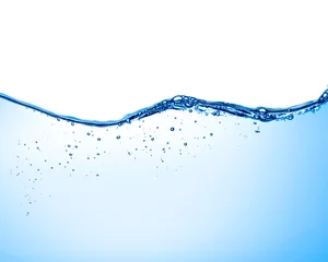 Schilderijen op glas blue water wave liquid splash drink © Lumos sp