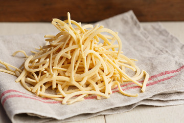 Scialatielli pasta from Campania, Italy