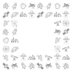 Vector set of space and astronomy icons