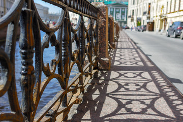 Embankment of the Moyka River in Saint Petersburg, Russia