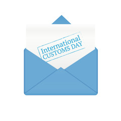 International customs day in paper envelope