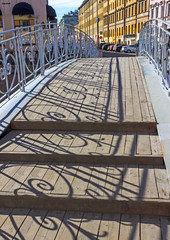 Bridge on the channel of Griboedov in St Petersburg, Russia