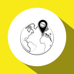 Call center design. Global communication. Flat illustration,