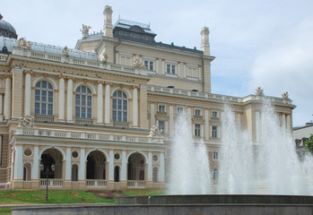 Fountains befor opera theater