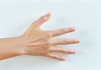 hands on white backgrounds
