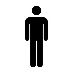 Fototapeta na wymiar Man icon vector male symbol sign in a flat color glyph pictogram illustration